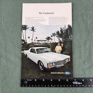 1969 Lincoln Continental Vintage 460 cubic inch V-8 Engine Original Ad 10x7